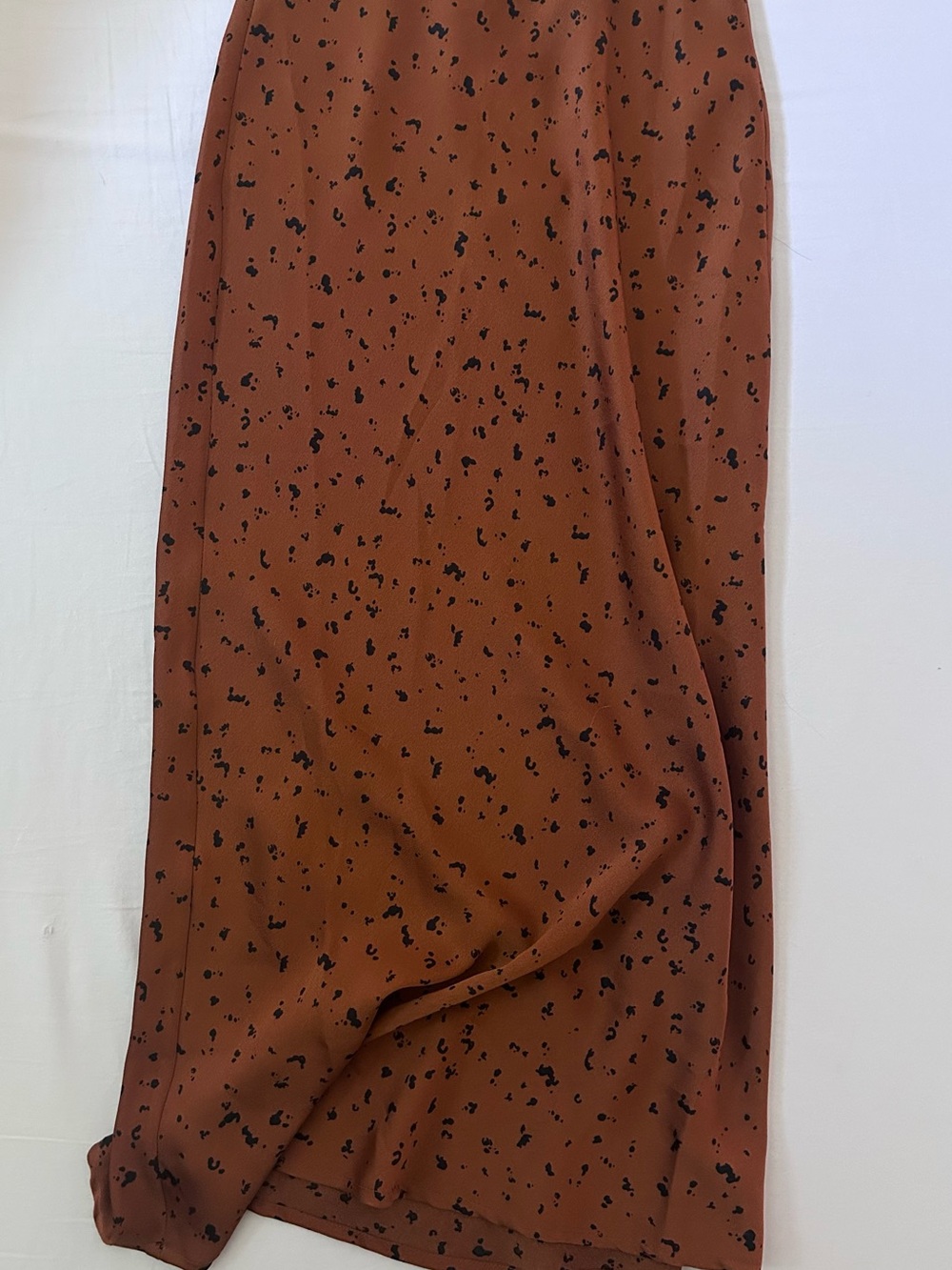 J.O.A speckled rust midi skirt